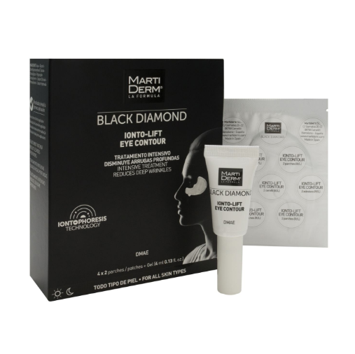 MartiDerm Black Diamond Ionto-Lift Contorno de Olhos 4x2 Patches + Gel (4 Ml)